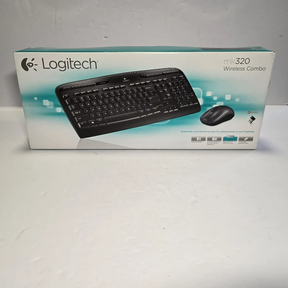 Logitech Wireless Desktop MK320 Cordless Keyboard & Mouse 920-002836